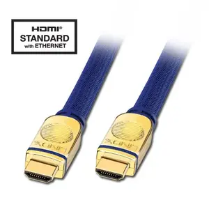 Кабель HDMI Type D (Micro) Lindy 37427 — 20 м, позолоченные контакты, синий
