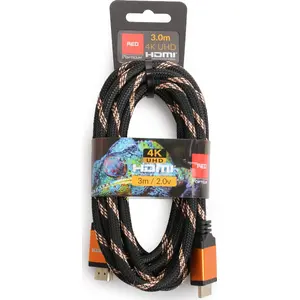 Кабель HDMI Opticum 3 м оранжевый, HDMI–HDMI, модель 27950