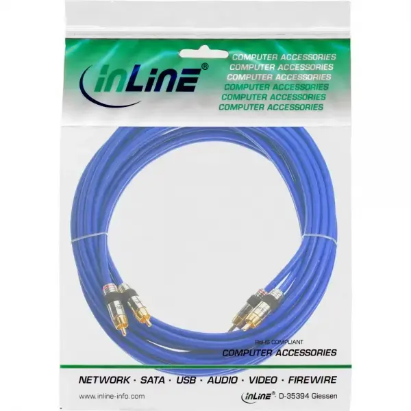 Intos InLine Premium 2x RCA vīrietis–vīrietis, 7 m Photo 2