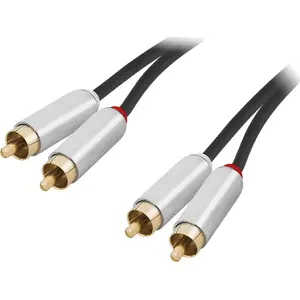 RCA audio cable BLOW 2×2 RCA male-to-male 1.5 m metal connectors