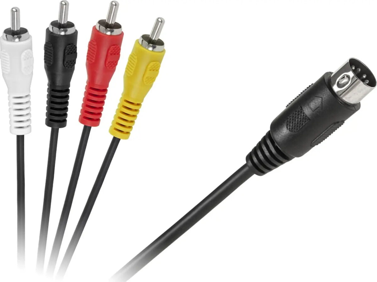 INNE DIN-4 uz 4×RCA audio kabelis
