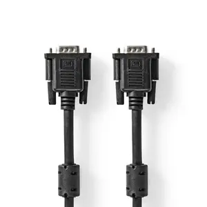 VGA cable Nedis CCGL59000BK30 — 3 m, VGA (D-Sub) to VGA (D-Sub), 6.5 mm diameter, black