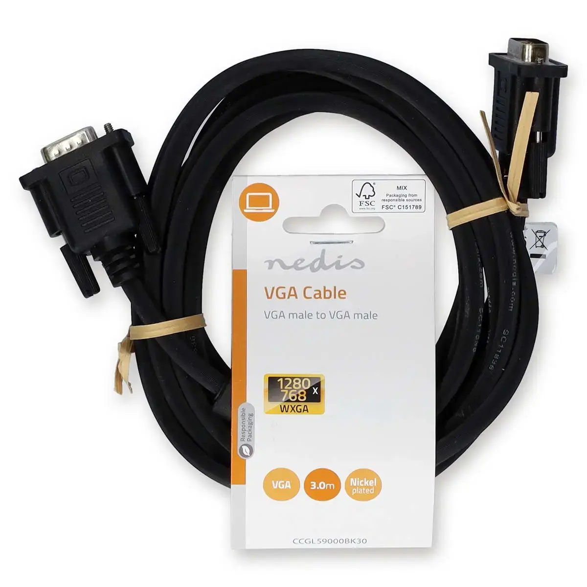 Кабель VGA Nedis CCGL59000BK30 — 3 м Photo 3