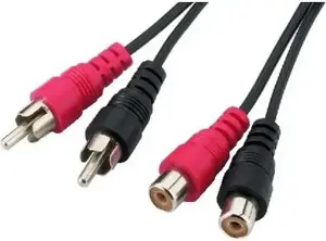 RCA (Cinch) cable 2xRCA to 2xRCA 3 m — No name KPO2661, black