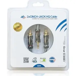 Audio cable AB-COM HQ Jack to RCA (Cinch) 1.5 m — AB-COM 79311
