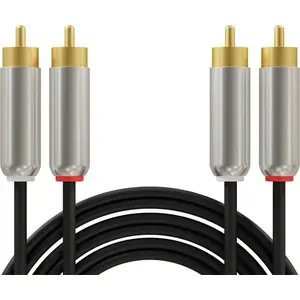 Аудиокабель RCA (Cinch) — RCA (Cinch) стерео BLOW 2,5 м, чёрный