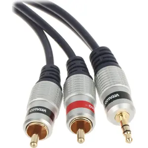Strāvas kabelis Vitalco 2C-W/J-W-1.5M-HQ, 1,5 m garums, 2-vadu ar kontaktligzdu