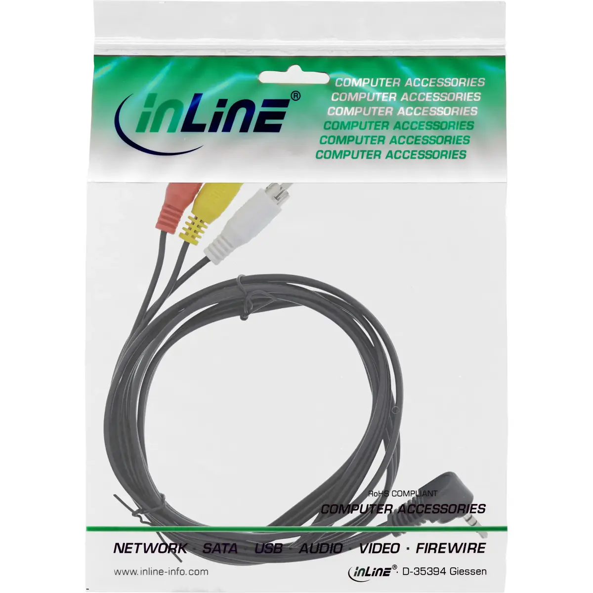Intos 3.5mm 4‑pin to 3×RCA A/V Cable 1.5 m Photo 2