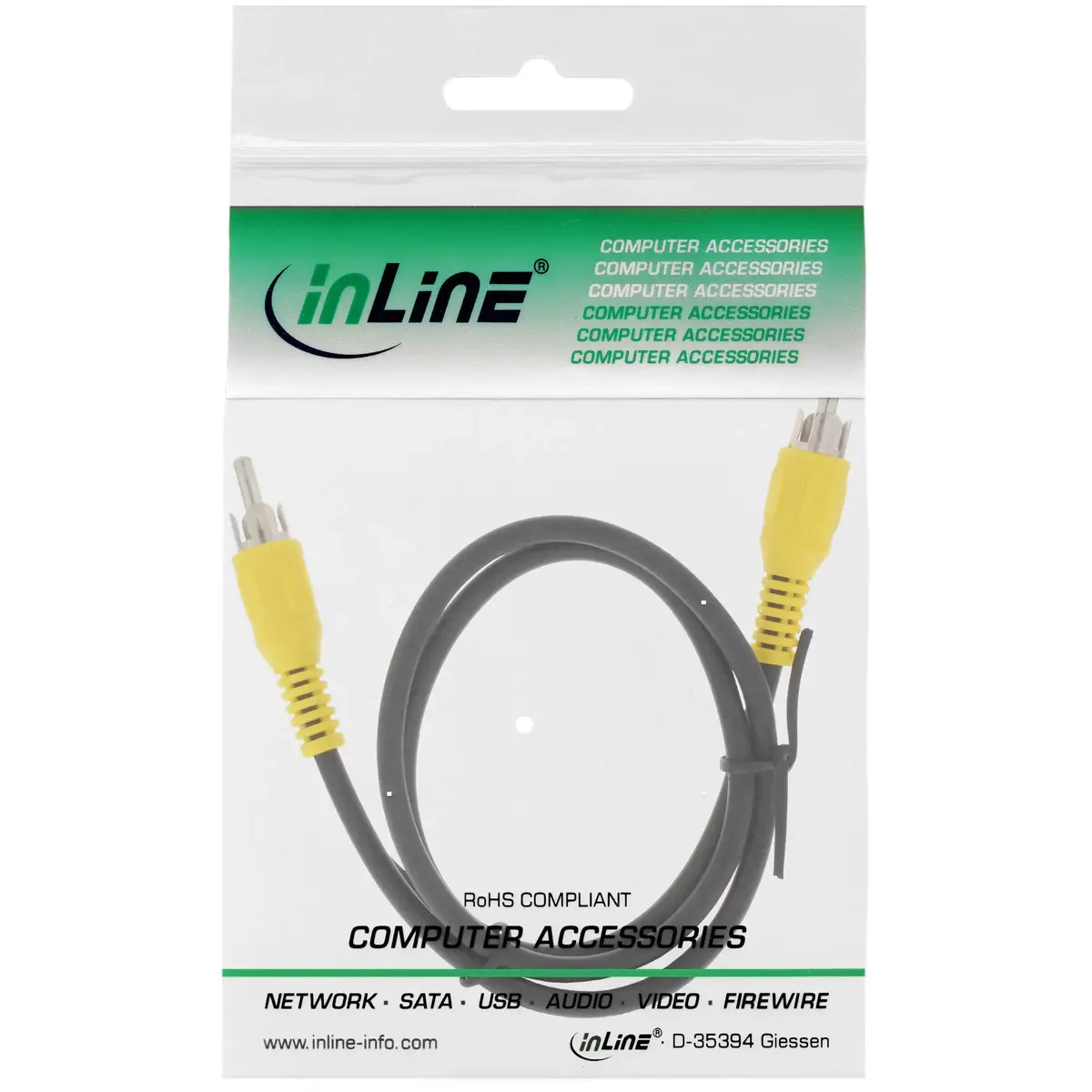 Intos RCA video cable 1x RCA M/M 2 m Photo 2