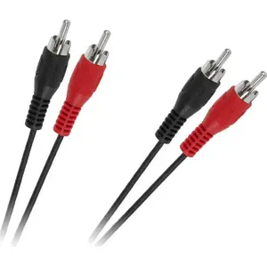 RCA (Cinch) cable 2xRCA to 2xRCA 1.8 m black No name KPO2610-1,8