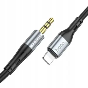 HOCO AUX kabelis 3,5 mm uz Lightning UPA22 1 m melns