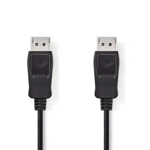 Кабель DisplayPort Nedis CCGB37010BK20 — DisplayPort на DisplayPort, 2 м, диаметр 6 мм, черный