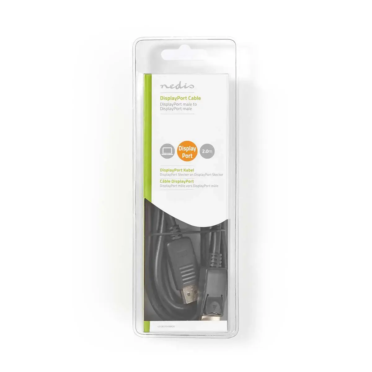 DisplayPort kabelis Nedis CCGB37010BK20, 2 m Photo 3