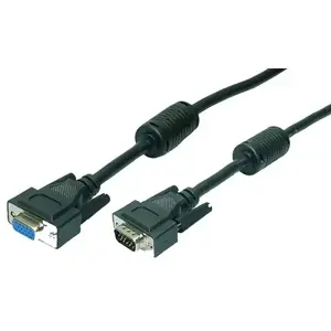 Кабель VGA LOGILINK 3 м, штекер–гнездо VGA (D-Sub), черный