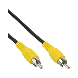 Intos InLine video cable 1x RCA M/M, gold-plated contacts, AWG28, 0.5 m, black