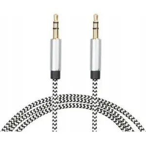 Audio cable LIBOX LB0095 — 3.5mm jack to 3.5mm jack, 1.5 m, silver
