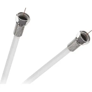 Koaksiālais antenas kabelis F spraudnis 5 m balts – No name KPO2288-5