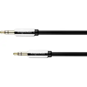 3.5 mm jack to 3.5 mm jack audio cable Kruger & Matz KM0312P — 1 m, silver