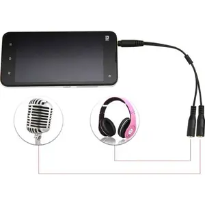 Audio cable JJC 3.5mm jack to 3.5mm jack 0.15 m black