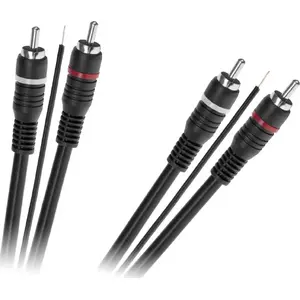 RCA (Cinch) cable 2xRCA to 2xRCA 5 m black No name KPO2687-5