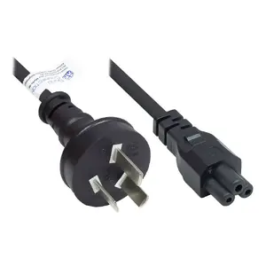 Power cable Alcasa P8005-S018 — 1.8 m, Type I plug to C5 coupler, 250 V 2.5 A