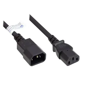 Power cable Alcasa P1430-S015 — H05VV-F, 1.5 m, C14 coupler to C13 coupler, 250 V 10 A