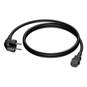 Power cable Procab CAB490/0.7, 0.75 m, Type F plug to IEC C13 coupler, black