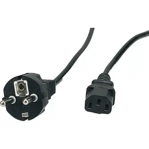 Power cable MPL Power POSAC-C13EU15 — C13 to CEE7/7, H03VV-F 3x0.75 mm², 1.5 m, black