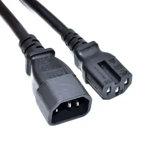 Сетевой кабель Akyga AK-UP-05 — 1 м, IEC C14 → C15 куплер, 250 В