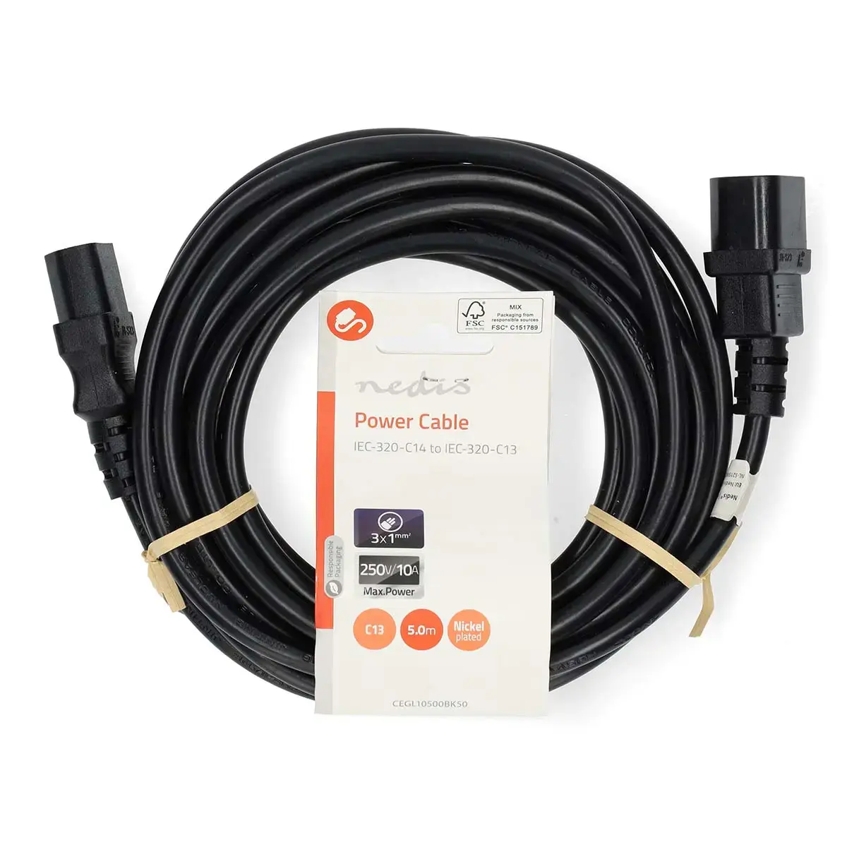 Nedis CEGL10500BK50 кабель питания 5 м Photo 2