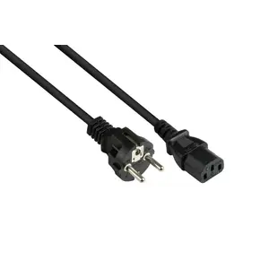 Barošanas kabelis Alcasa P0030-S050 — 5 m, kontaktdakša E+F uz IEC C13 savienotāju, 250 V