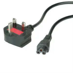 Power cable Triton 19.99.2016, BS 1363 to IEC 320, 1.8 m, 250 V 2.5 A, black