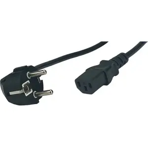 Power cable MPL Power POSAC-C13-EUL18 — IEC C13 to CEE 7/7, H03VV-F 3x0.75 mm², 1.8 m, 10 A, black