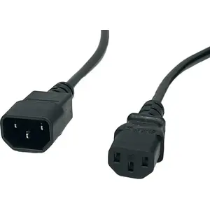 Power cable MPL Power POSAC-C13-C14-18 — IEC C13 to C14, H05VV-F 3G0.75, 1.8 m, 10 A, black