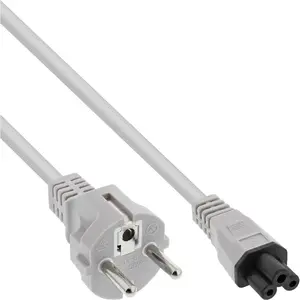 Сетевой кабель для ноутбука InLine CEE7/7 — C5, серый, 0,5 м
