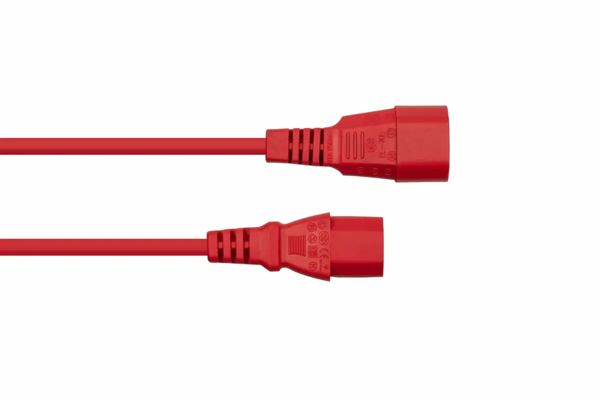 Кабель питания Alcasa SK1430-R010 (IEC C14–C13, 1 м) Photo 2