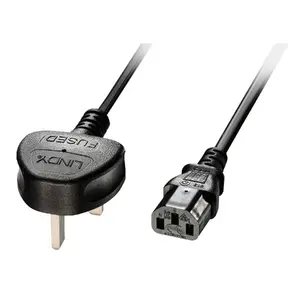 Сетевой кабель InLine 5 м — британская 3-контактная вилка на IEC C13, чёрный