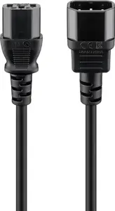 Удлинитель питания GOOBAY C13—C14, 1,8 м, H05VV-F3G, 250 В, черный