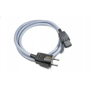 Power cable Melodika MDP05G with grounding, Schuko to IEC C13, 3x2.5 mm², gunmetal, 0.5 m