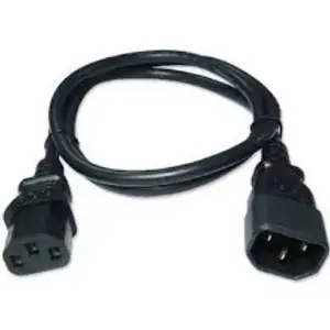 Сетевой кабель Triton CS-CAB-IEC-L, 1 м, C13 (гнездо) — C14 (вилка), чёрный