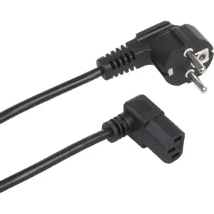 Power Cable MACLEAN MCTV-851 angled 3-pin EU plug 1.5 m