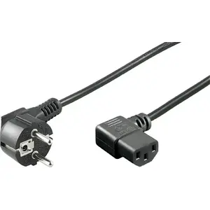 Power Cable MANHATTAN IEC320 Schuko to C13 10A 2m Angled