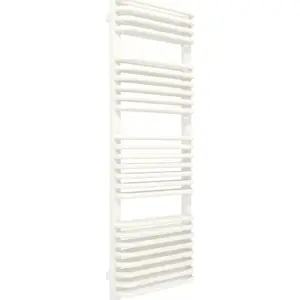 Vannas istabas radiators TERMA TYTUS 1260x440 mm balts, kreisā pieslēguma puse