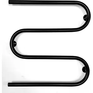 Towel heater Sourcing EN460SD stainless steel, black finish, electric bathroom radiator