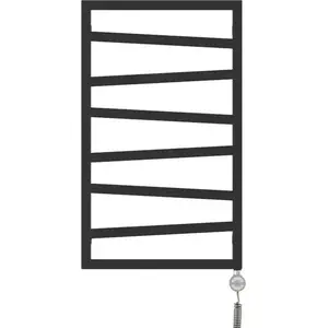 Bathroom radiator Sourcing ZIGZAG 835x500 mm oil-filled, metallic grey