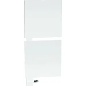 Bathroom radiator Kermi decorative Signo height 1247×57×540 mm QN626 white/white left-side
