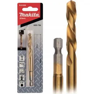 Сверло Makita HSS-TiN по металлу 9,0 x 102 мм 1/4" HEX