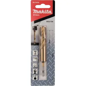 Сверло Makita HSS-TiN 13,0×102 мм 1/4" Hex для металла