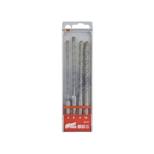 Drill bit set MODECO MN61202 SDS+ for concrete, sizes 6, 8, 10, 12 mm