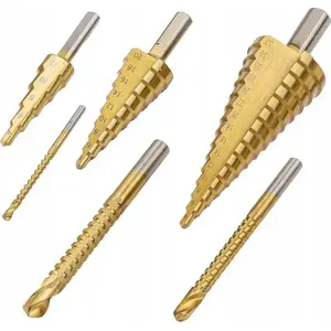 Step Drill Bit Set Forsage F-44706 — 6 pieces, stepped hole drills